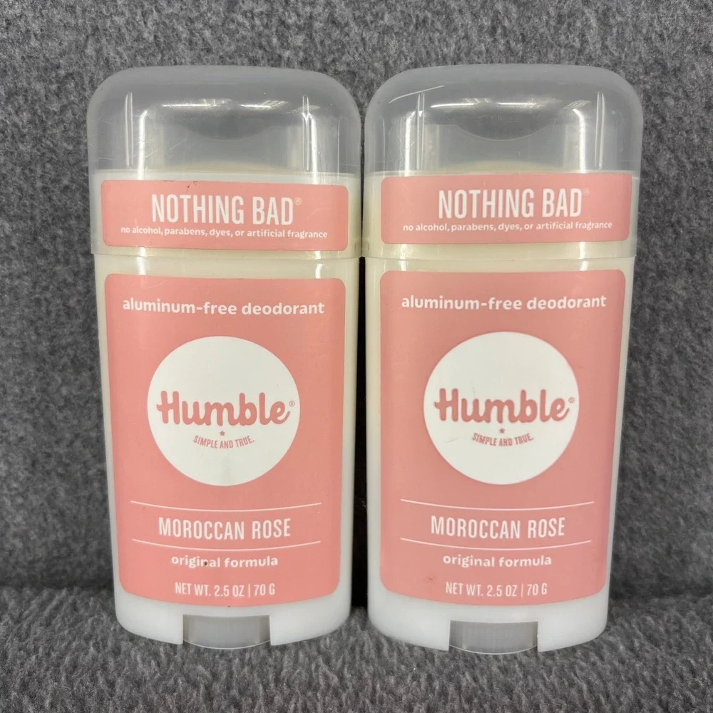 2x Humble Deodorant Moroccan Rose Aluminum Free Natural Clean 2.5 oz